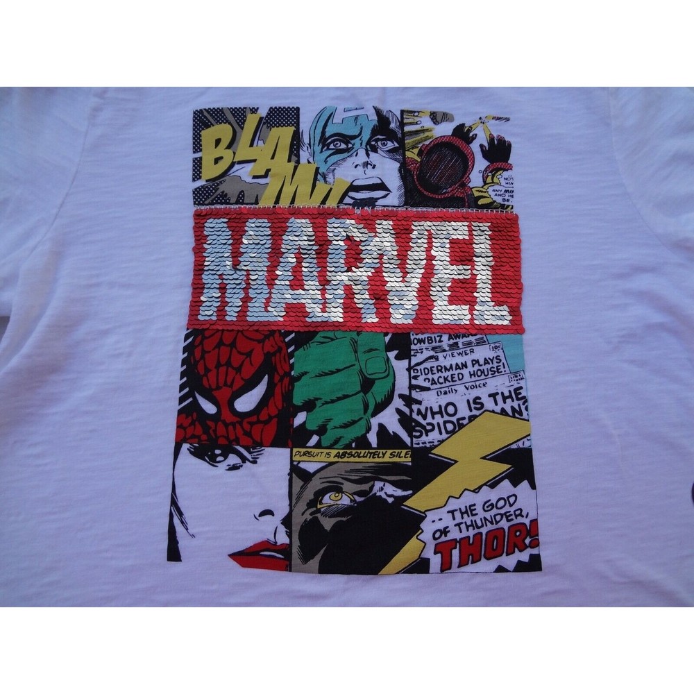 Boy's  Gap Kids Marvel Comic Superhero Sequence  Short Sleeve T Shirt Large